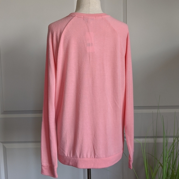 PJ Salvage Pullover Lounge Top Fiesta Siesta Tequila Long Sleeve Pink L NWT - Picture 5 of 12